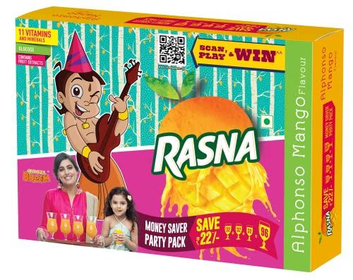 Rasna Rasna Fruit Fun MSP (32Gl+32GL+ 32GL) monocarton, Alphonso Mango Pack of 2