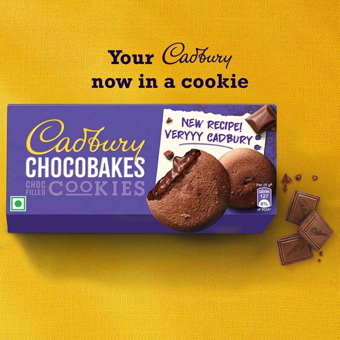 Cadbury Cadbury Chocolate Chocobakes Chocfilled Cookies, 4 X 150 G,600 Grams