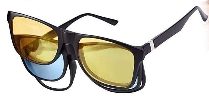 SUZIE ENTERPRISE Magic Vision Sun Glasses (3 in1) Quick Change Magnet Lenses Frame Stylish Sunglasses