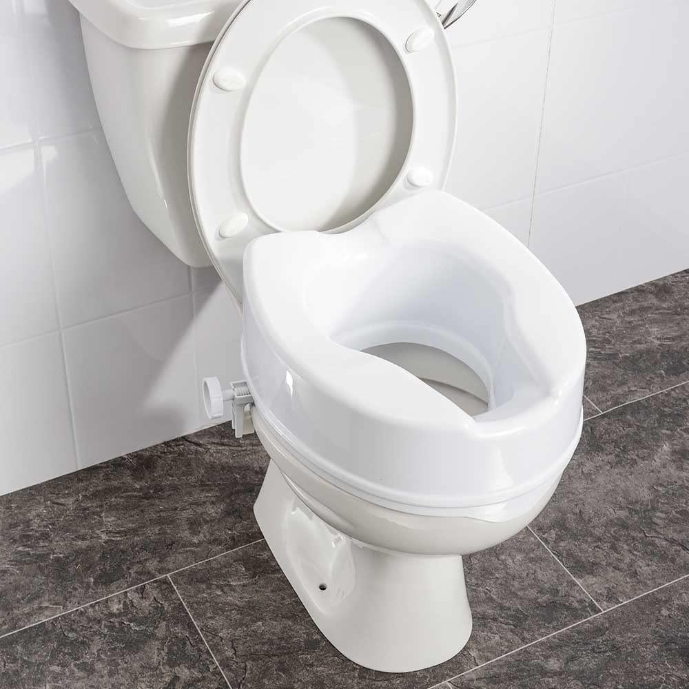 TAN45 Tan45 Raised Toilet Seat for Senior Citizens | Commode Raiser, Standard Seat,White, Lightweight and Portable Westren Seat Lifter, Bathroom Seat 6\" Inch