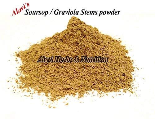 ALAVI Alavi\'s Soursop / GRAVIOLA 240 Dry Leaves with Stems Powder (Pack of 3)