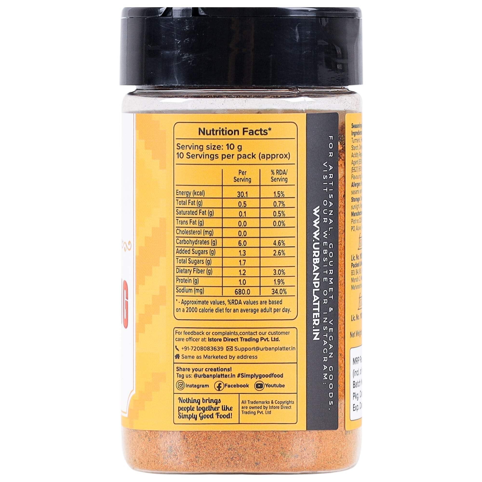 urban platter Urban Platter Mexican Fajita Seasoning, 100g