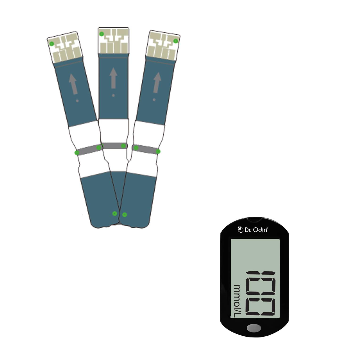 Dr. Odin Dr. Odin AC-307 (GDH-FAD) Blood Glucose Test Strips, For Self Testing Sugar Levels With GDH-FAD Monitoring Machine 50 Glucometer Strips
