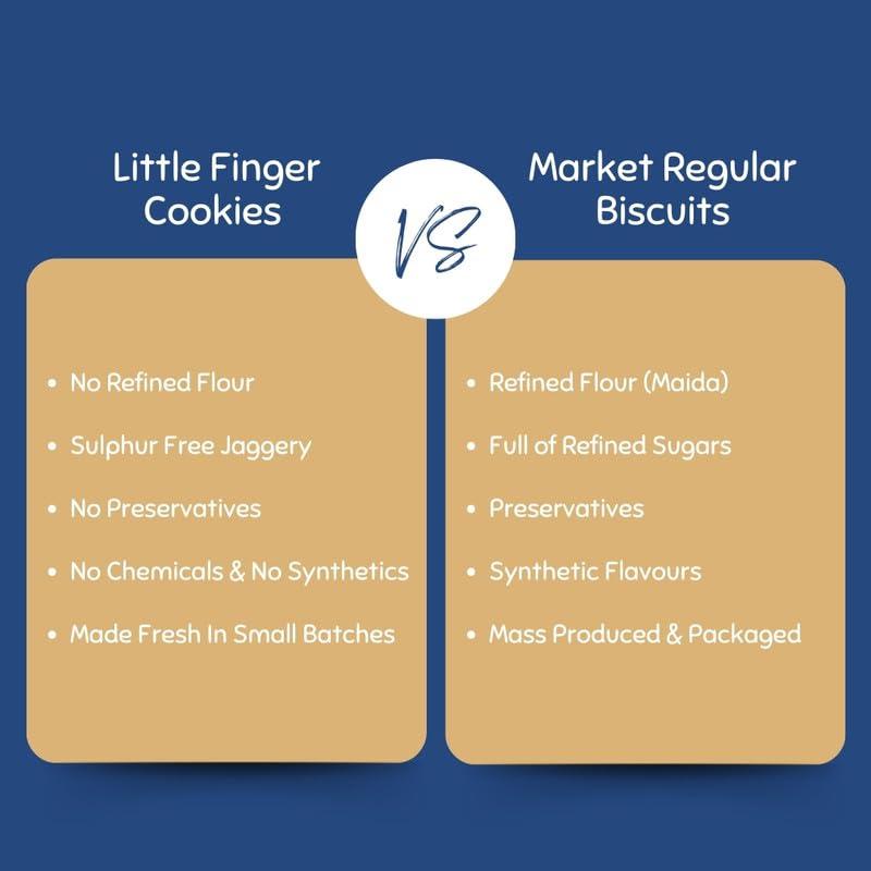 LITTLEFINGERS Little Fingers Organic Cookies with No refined sugar and preservatives For Kids - 150 g | Suitable for 1 years + (CHOCOLATE CHIP, Pack of 1)