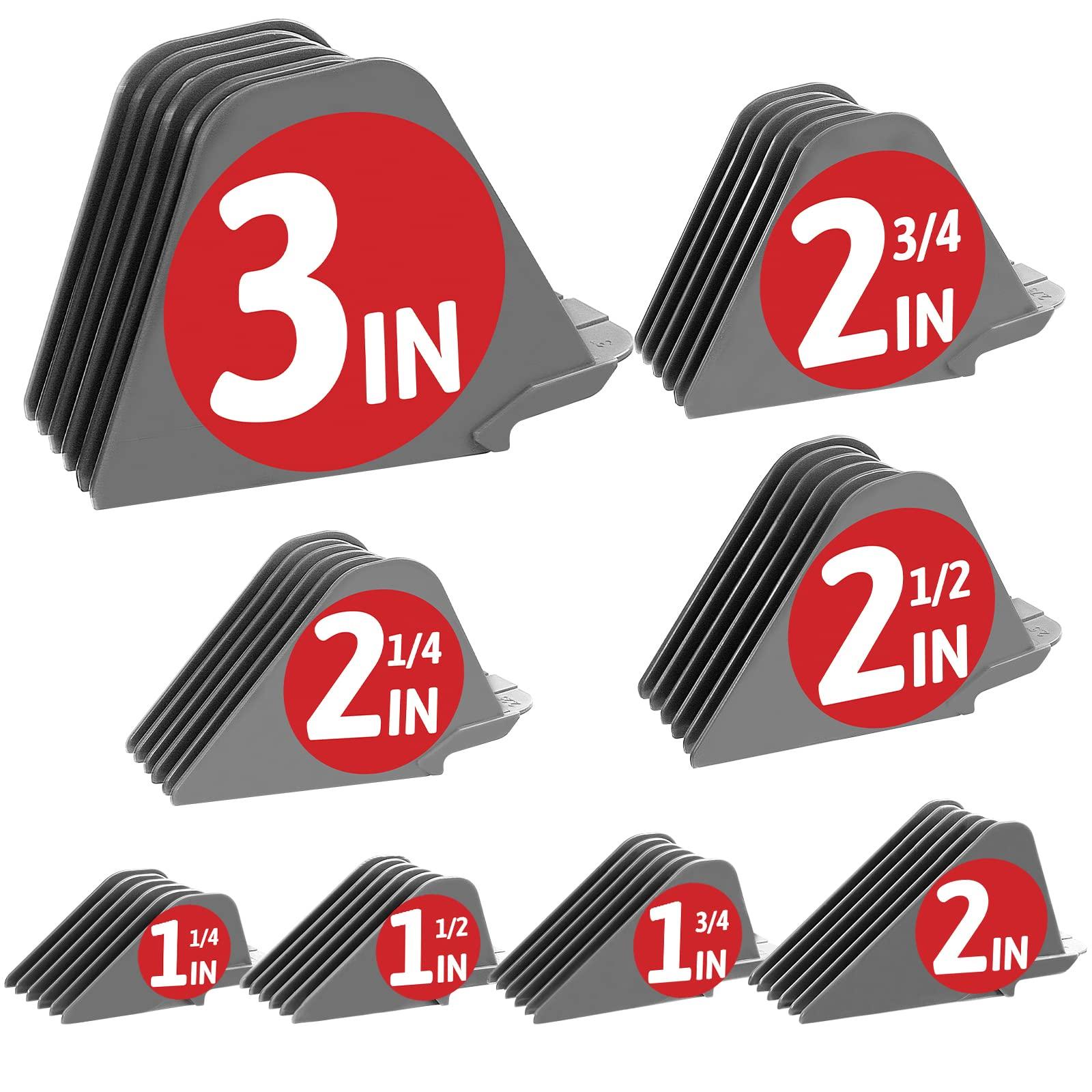 CR8GR8 Professional Hair Clipper Combs Guides, Hair Clipper Guards 1 & 1/4" 1 & 1/2" 2", Mega NO.16 NO.12 NO.10 fits for Most Wahl Clippers (NO.10+NO.12+NO.16, White)