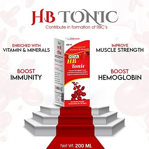 KEVA Keva HB Iron Tonic Syrup - Ayurvedic Iron Tonic Syrup Extract of Amla, Ashwagandha, Shatavari, Arjuna, Purnava, Bhringraj, Brahmi, Tulsi, & Shankhpuspi - Increase Iron for Men & Women 200ml