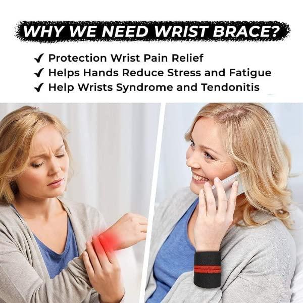 Venom Venom Wrist Wrap (1 Pair) 20 Inch Long, Wrist Supporter for Physiotherapy, Wrist Wrap, Hand Band with Adjustable Size Strap & Thumb Loop, Weight Lifting Wrap, Sports Training (Black & Red)