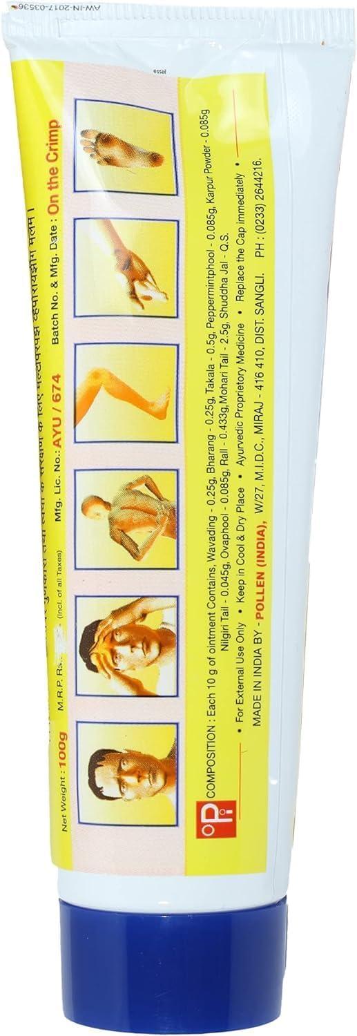 LOOKIT 31 in 1 Ayurvedic Herbal Organic Zadpola (100 GM) for All Types of Ache and Body Issues Pain and Stress Releiver - Set of 1