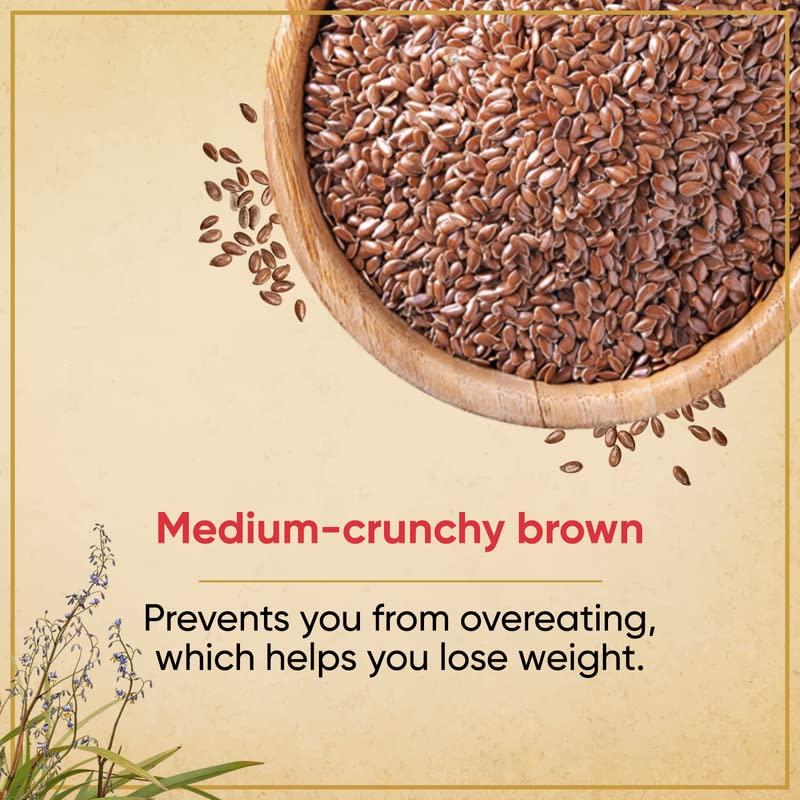 GANGAGREENS AND GRAINS GangaGreens and Grains Flax Seeds, Soft Crunchy Brown Seeds (200 Gram)