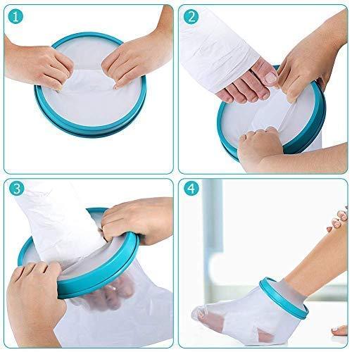 FDTY Waterproof Cast Cover Foot, Cast Protector Adult Ankle for Shower Bath, Keep Leg Cast Bandage Dry, Watertight Cast Bag Shower Boot for Wound Foot Orthopedic Boot