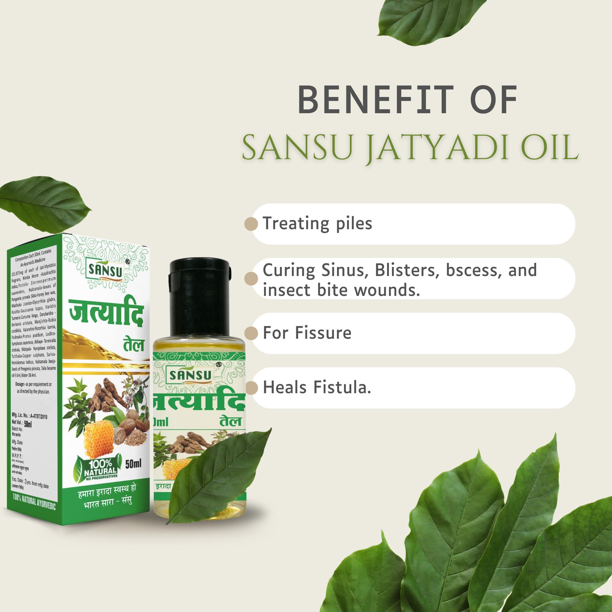 SANSU Sansu Jatyadi OIl Ayurvedic Natural 50ml (Pack of 3)