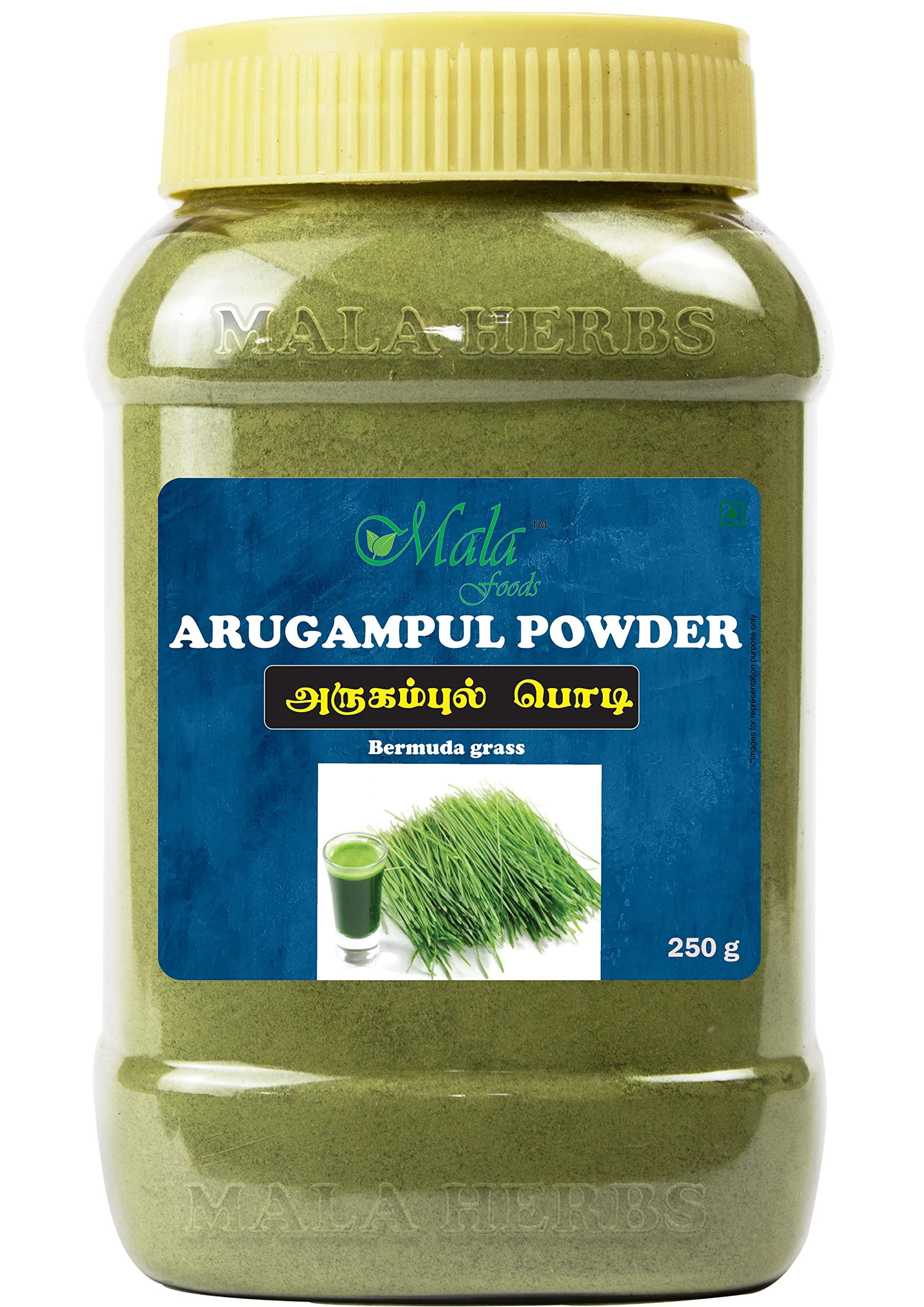 MALA FOODS MALA : Arugampul powder -250 gms | Bermuda powder | Cynodon dactylon powder | Doob Grass Powder - 250 G