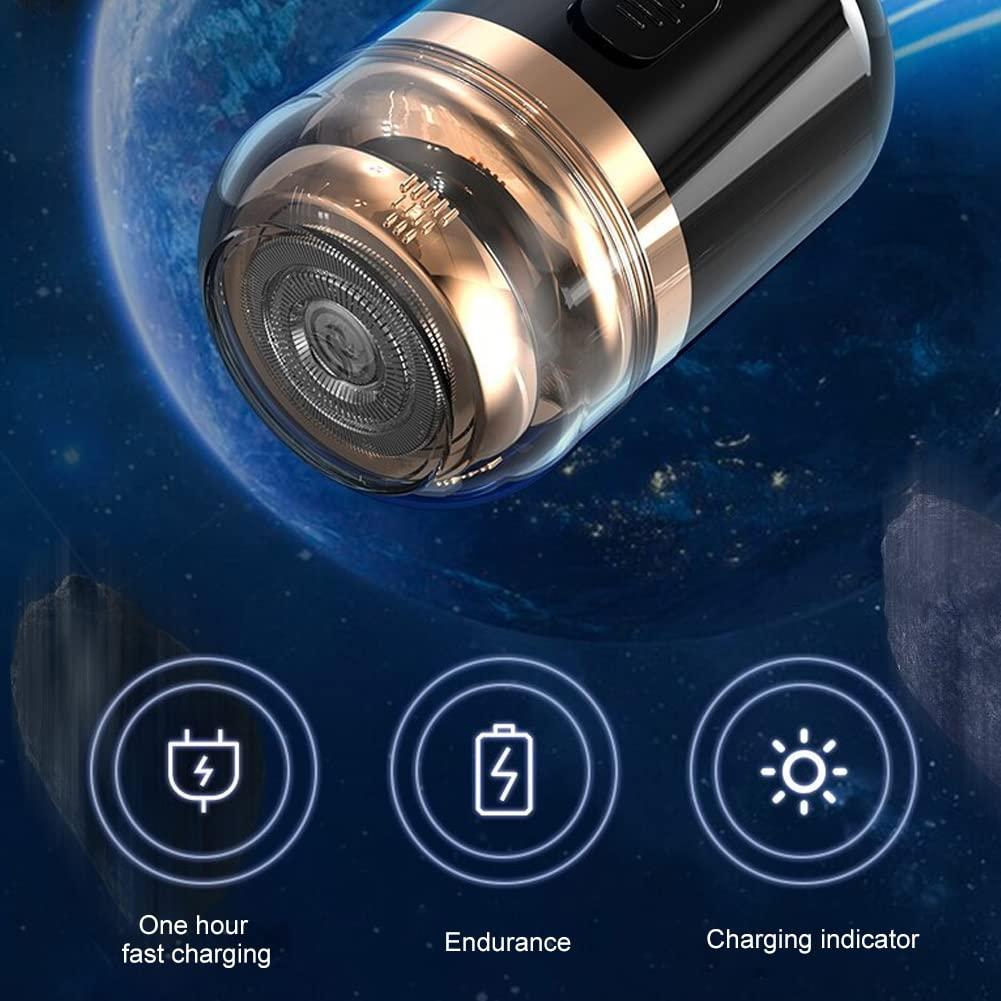 Tookie Tookie Mini Electric Shaver, Portable Automatic Razor For Men, Portable Pocket Shaver, Usb Rechargeable Rotary Shaver For Home, Car, Travel(Black)