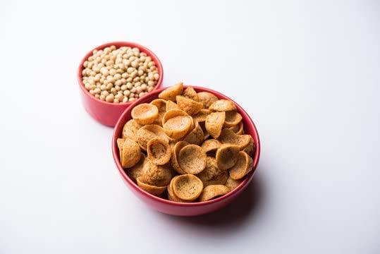 Veganic Veganic Soya Katori | Soya Cup Tasty & Healthy | Masala Soyabean Snacks | Fiber Gluten Free Soya Snack | Roasted Soya Katori Oil Free (200 G)