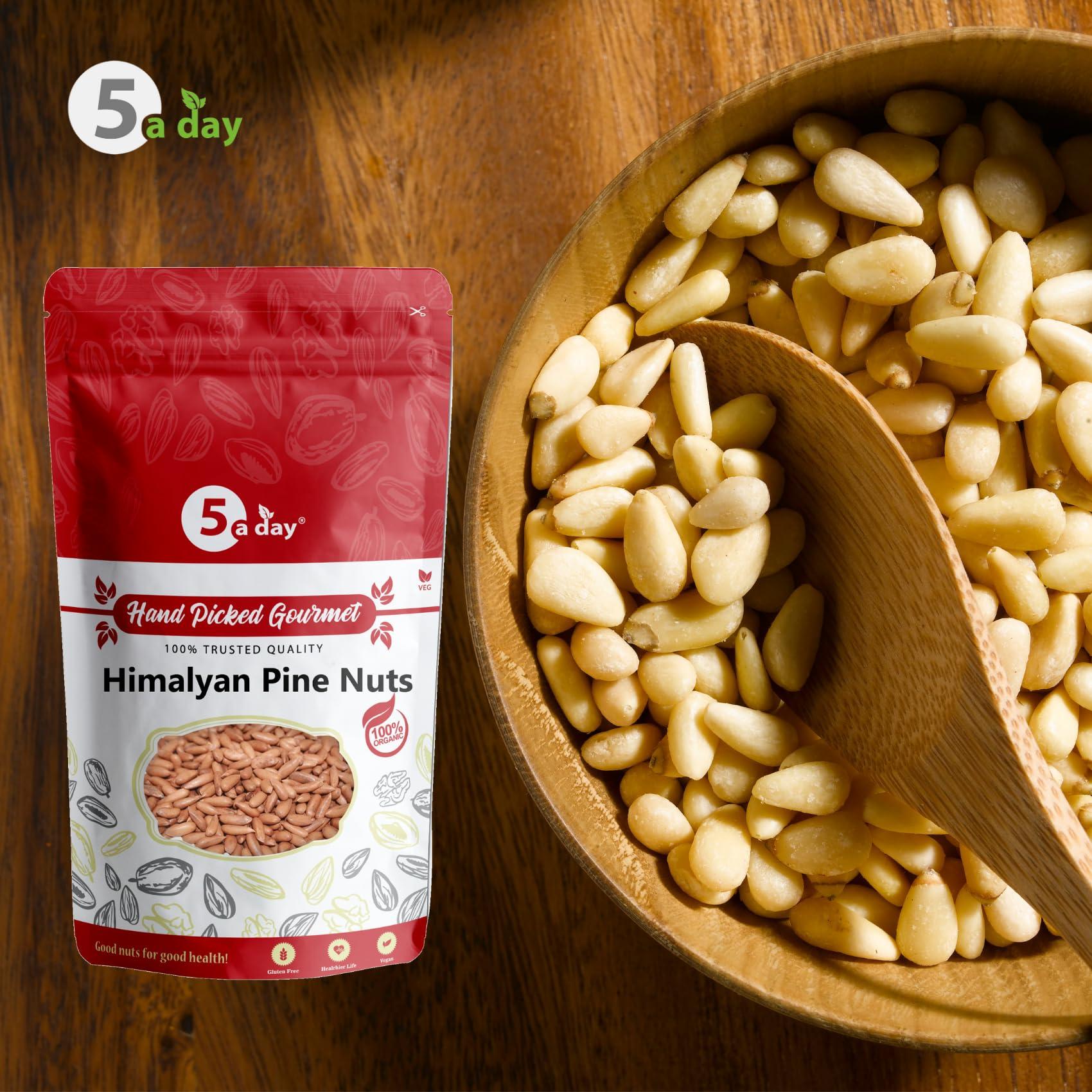 5 A Day 5 A Day Himalayan Pine Nuts | Chilgoza Pine 250g | Pine Nuts With shell | Chilgoza Giri | Chilgoza Seeds | Pine Seeds Jumbo Size | Pure Dry Fruits