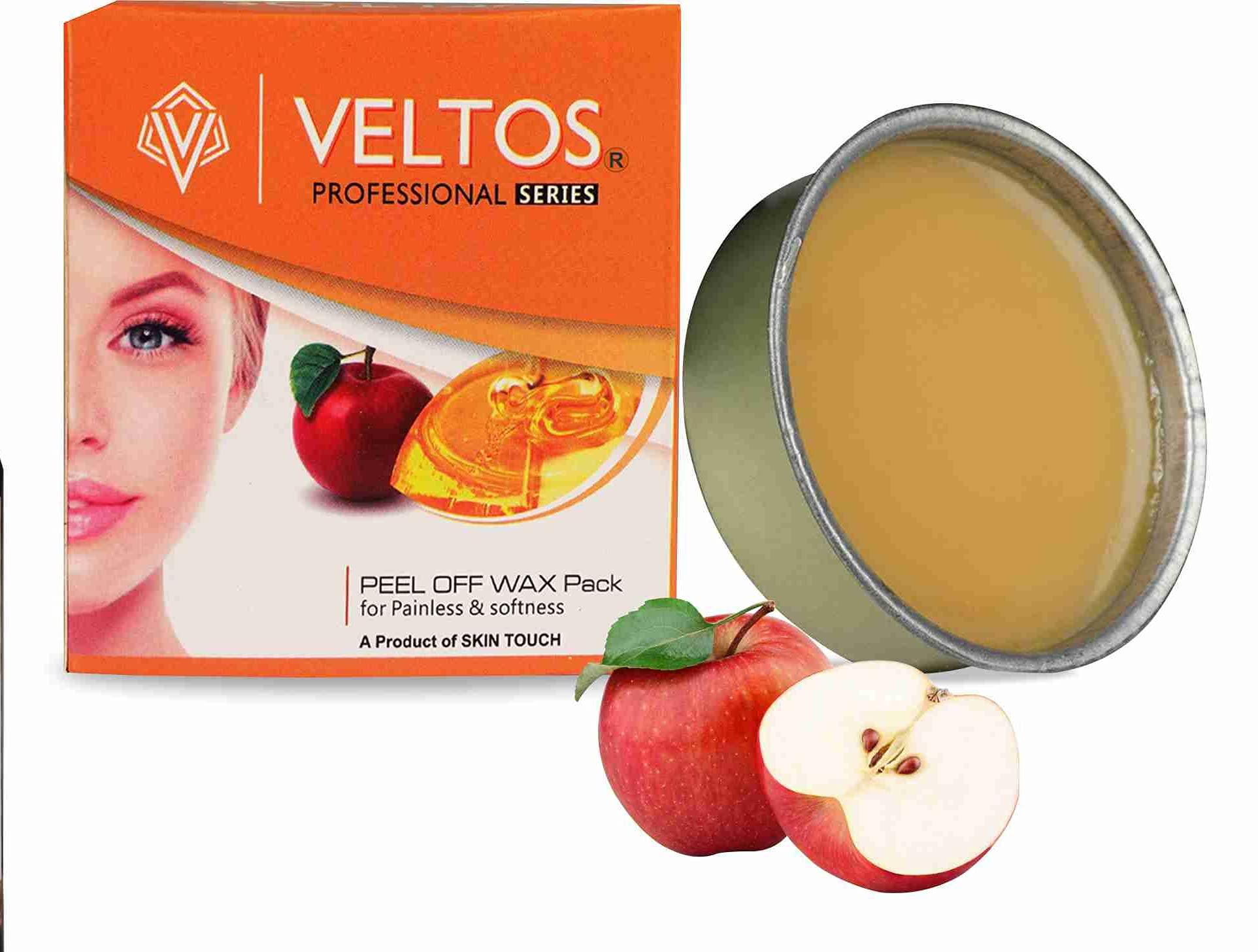 VELTOS Veltos Professional Facial Peel Off Katori Face Wax Combo Kit Pack of 3 (Aloe Vera, Apple Regular & Red Wine 80gm Each)