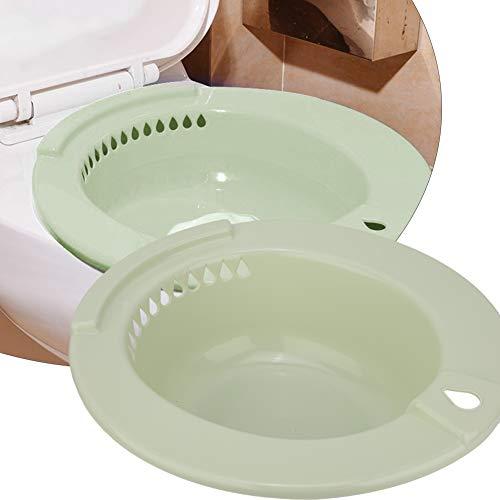 Luroze Edge Thickening Care Basin, Hemmoroid Treatment Sitz Bath, Perineal Hanging Hole Design Postoperative Care Elderly for Hip Cleaning Pregant(Green)