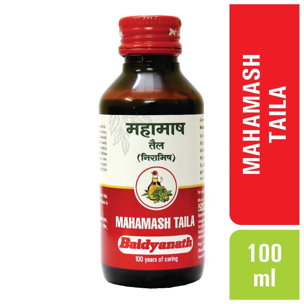 Baidyanath Baidyanath Mahamash Niramish Oil 100 ml - Ayurvedic Medicated Oil, Helps In Knee And Joints Pains, Stiffness And Muscles