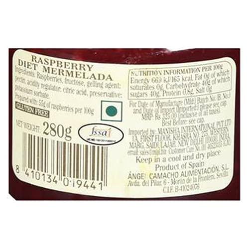 La Vieja Fabrica La Vieja Fabrica Fat Free Raspberry Marmalade Diet (Jam) Bottle, 280 g