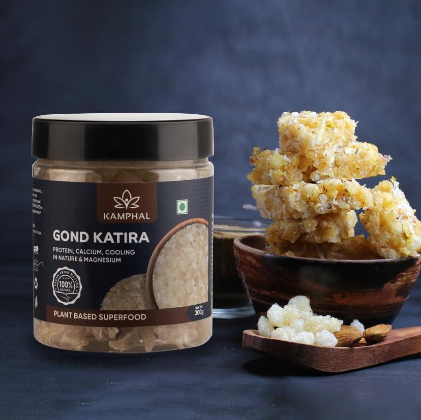 Kamphal Kamphal Gond Katira Pure - 300 Gm | Tragacanth Gum | High Cooling Properties | 100% Natural Superfood Edible Gum