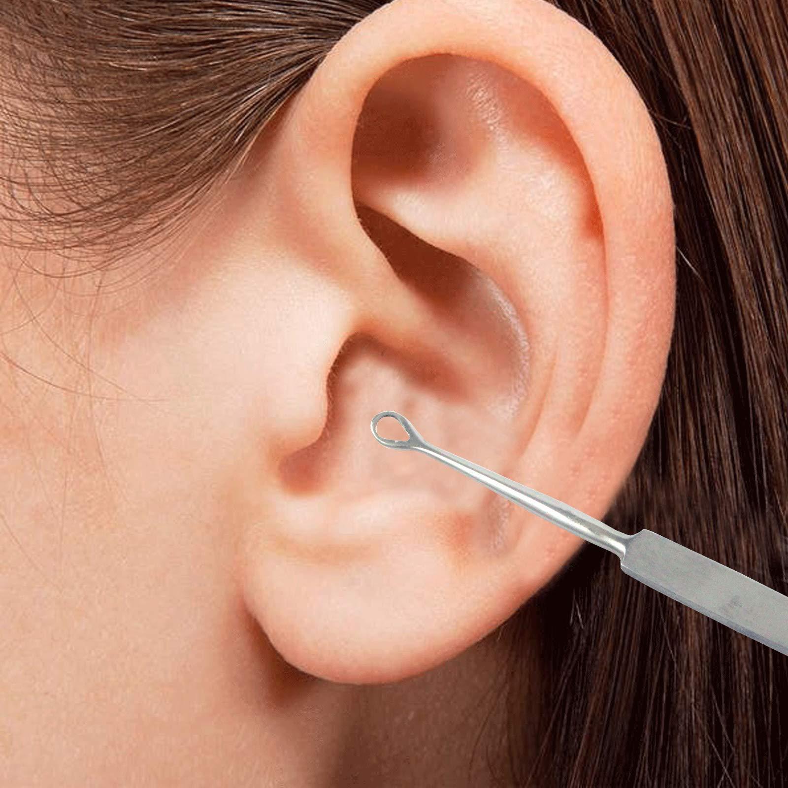 Krisp Beauty VALUE LIFE Ear Wax Removal Kit-Ear Q Tip Pick Curette Cleaning Reusable Earwax Cleaner Remover Medical Grade Stainless Steel Tool By Krisp Beauty