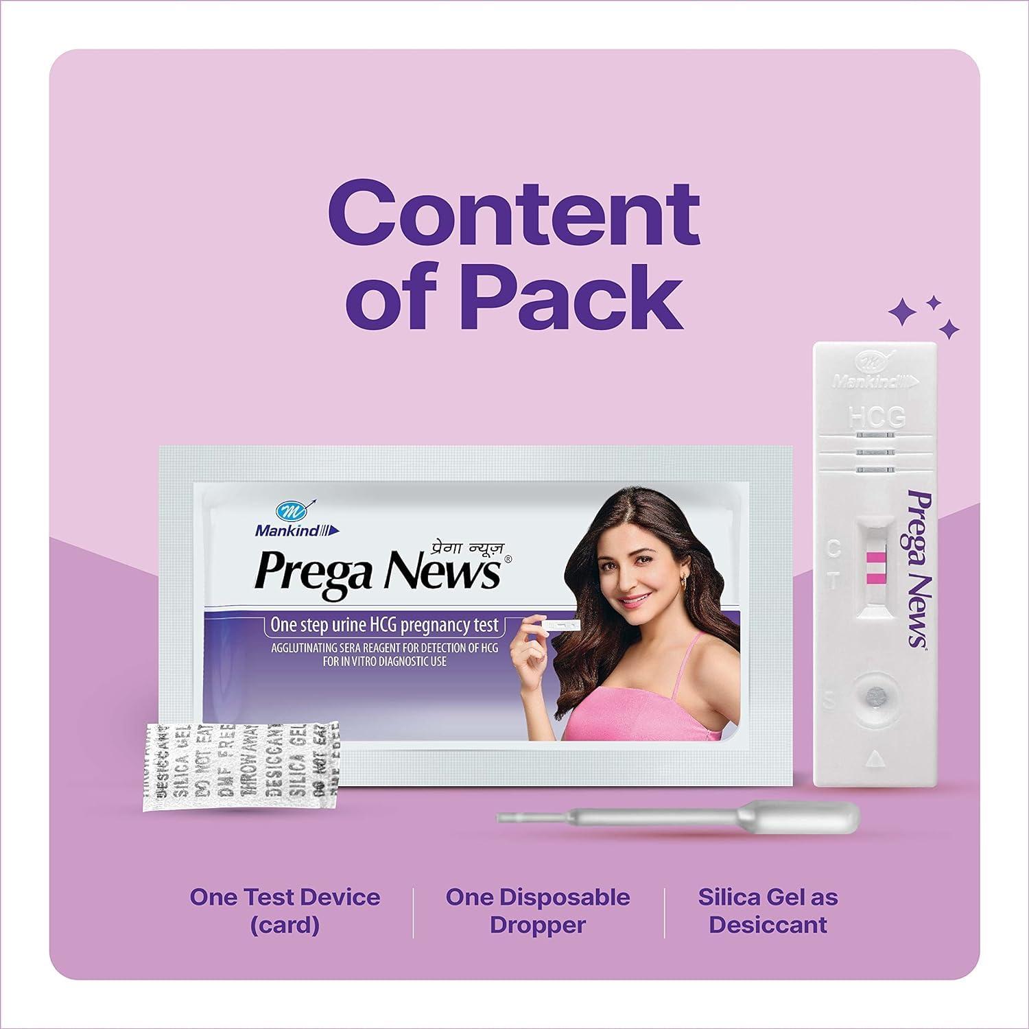 Prega News Prega News One Step Urine HCG Pregnancy Test Kit Device (Pack of 12)