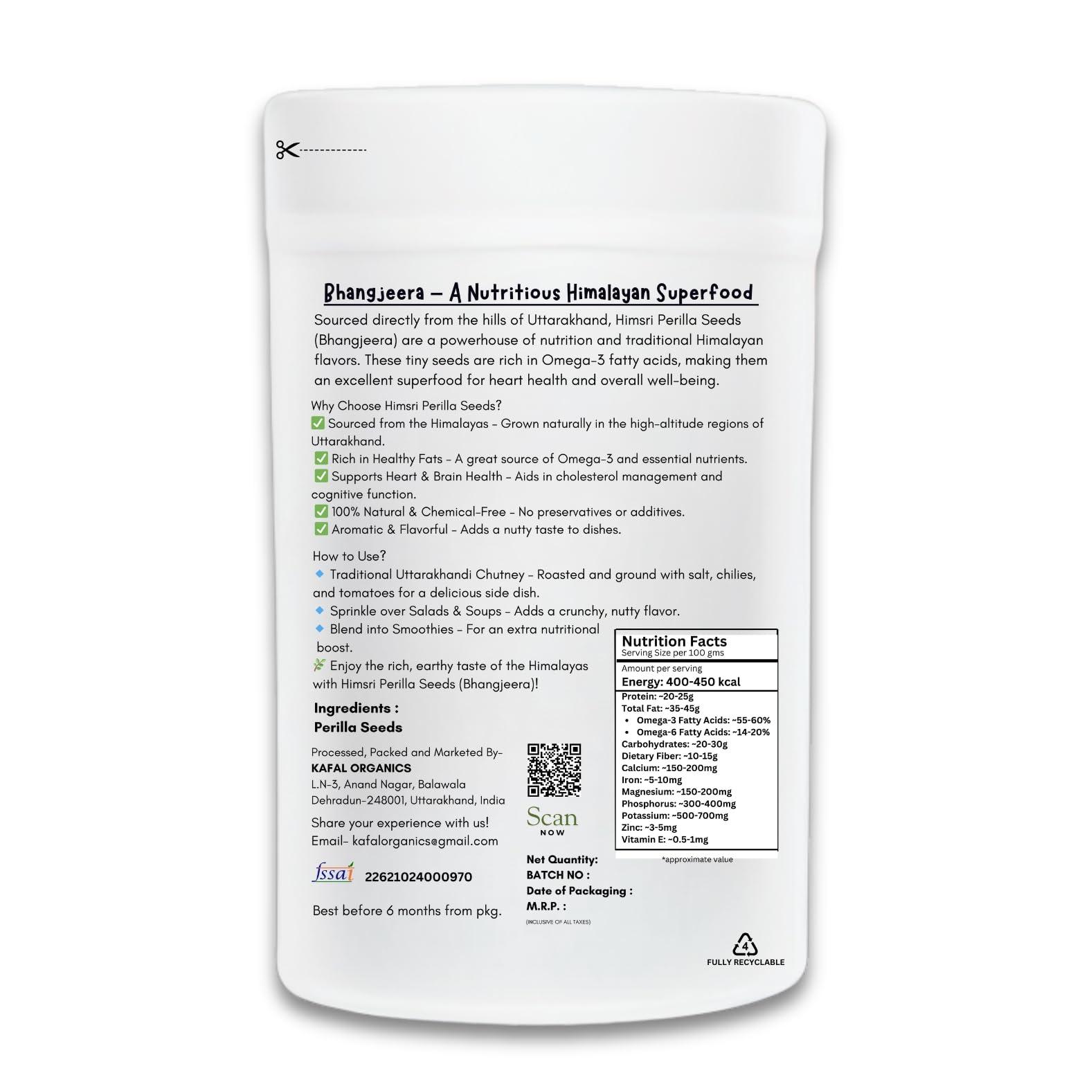 himsri Himsri Perilla Seeds | Bhangjeera 100gms | Preservative Free | Taste Of Himalayas