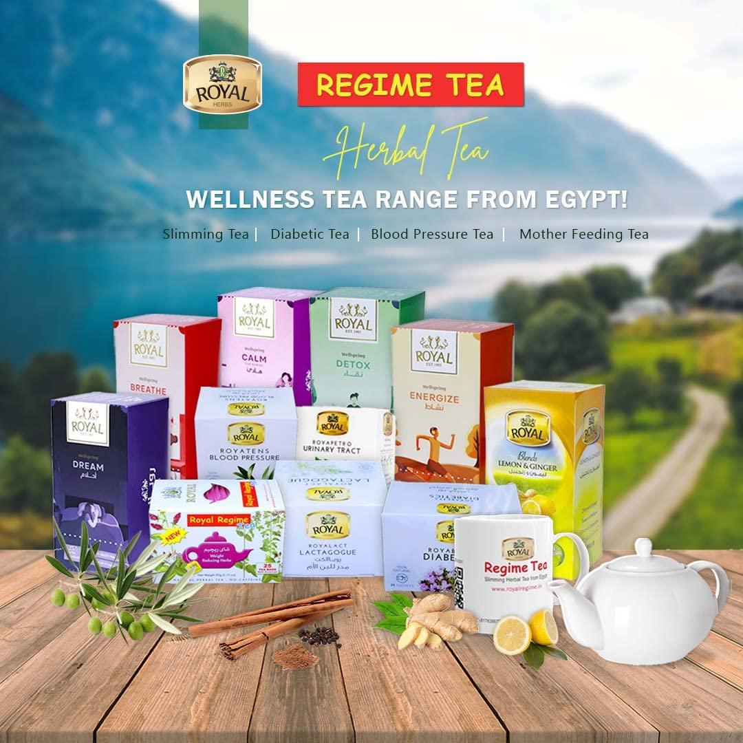 REGIME TEA Royal Regime Tea Wellness Dream Pure & Natural, Chamomile Calm Tea Flakes, 40 Grams 20 Tea Bags (Product of Egypt)