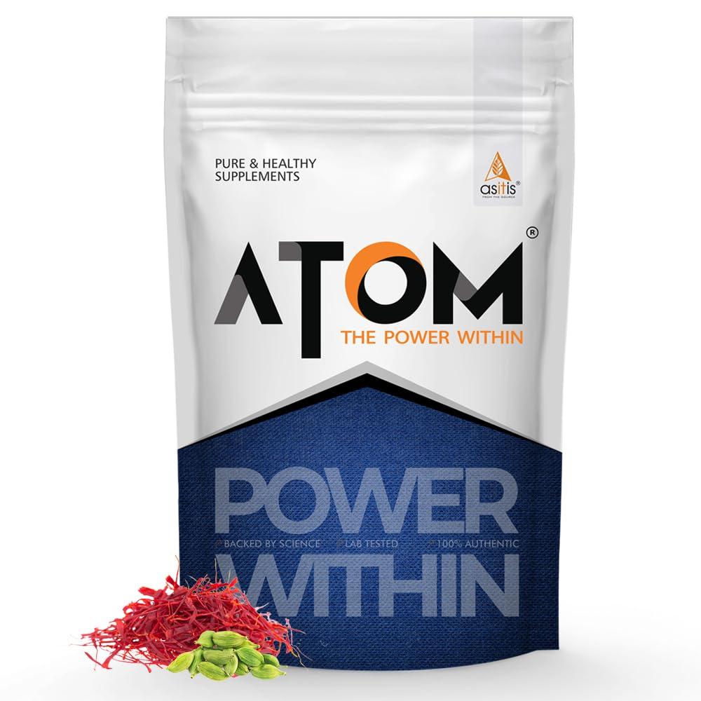Asitis Nutrition Asitis Nutrition Atom Weight Gainer Powder 1Kg | 61.1G Carbs & 8.8G Proteins | Easy Source Of Weight-Gaining Calories | Boosts Workout Performance | Kesar Elaichi Flavor