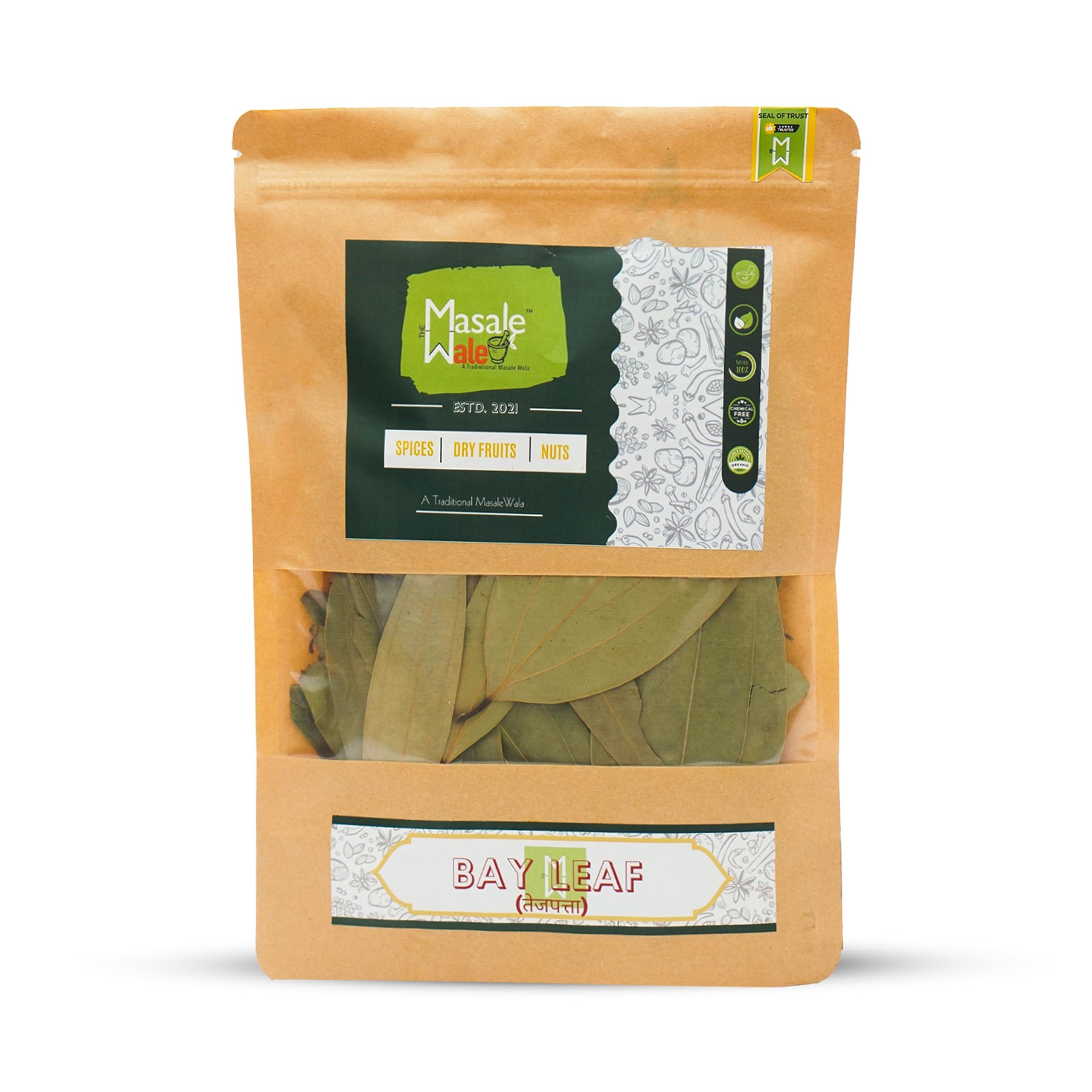 TheMasalewale The Masalewale\'s Bay Leaf | Tejpaan/Tejpatta Whole | Authentic Tejpatta | 100% Natural | Fresh | Organic | Hand Picked | Grade A | Export Quality | Dried | Indian Spice And Herbs (100)