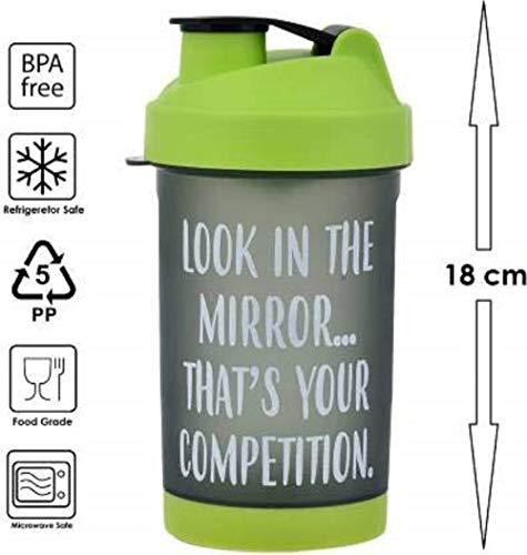 DRSM DARSHANAM Protein Power Shaker 550 ml Shaker (Pack of 1, Multi, Plastic)
