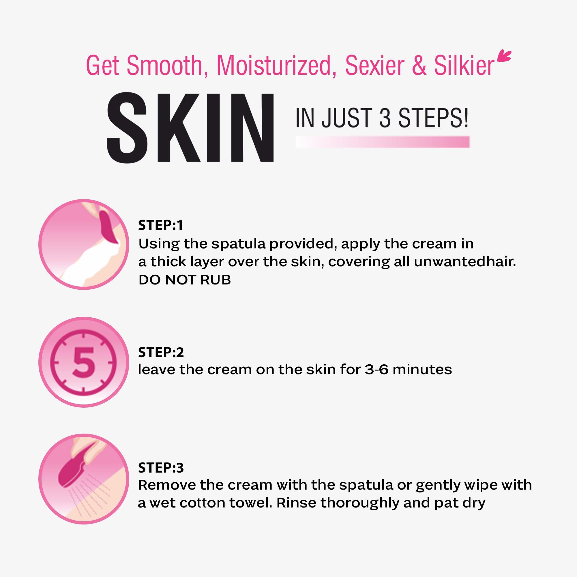 Kisra Kisra Veeze Hair Removal Cream with No Ammonia Smell, All Skin Types| Men & Women Ideal for Bikini Line, Underarms, Intimate Areas, Legs & Arms | 3X Longer Lasting Smoothness* | (2 X 50gm)