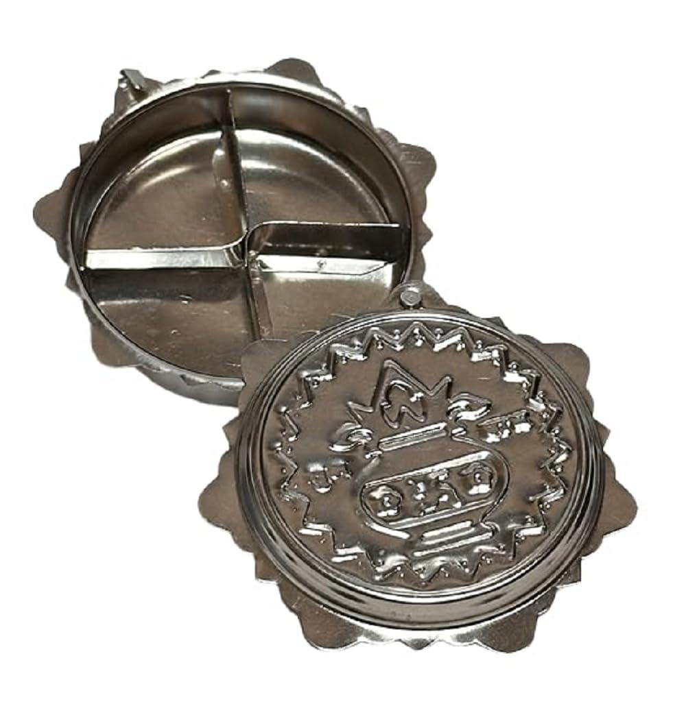 Dynore Dynore Stainless Steel 4 in 1 Haldi Kumkum Dabbi/Tilak Dabbi- Set of 1 Pcs