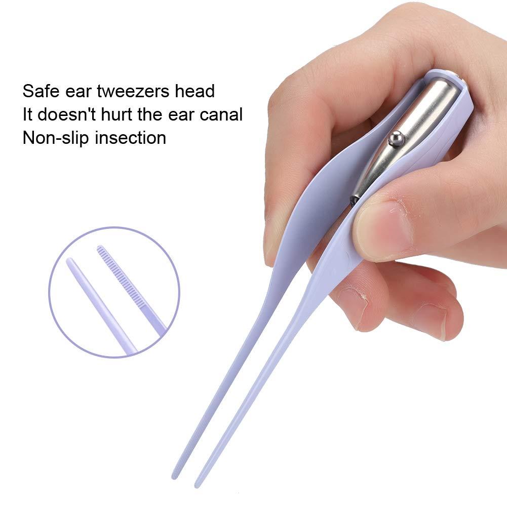 Shanrya Earpick, Ear Tweezers, Purple for Children Kids
