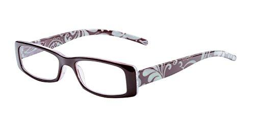 WINK Wink Fancy Brown Floral Rectangle Reading Glass with Matching Pattern Case, +1.50, 0.200 Ounce