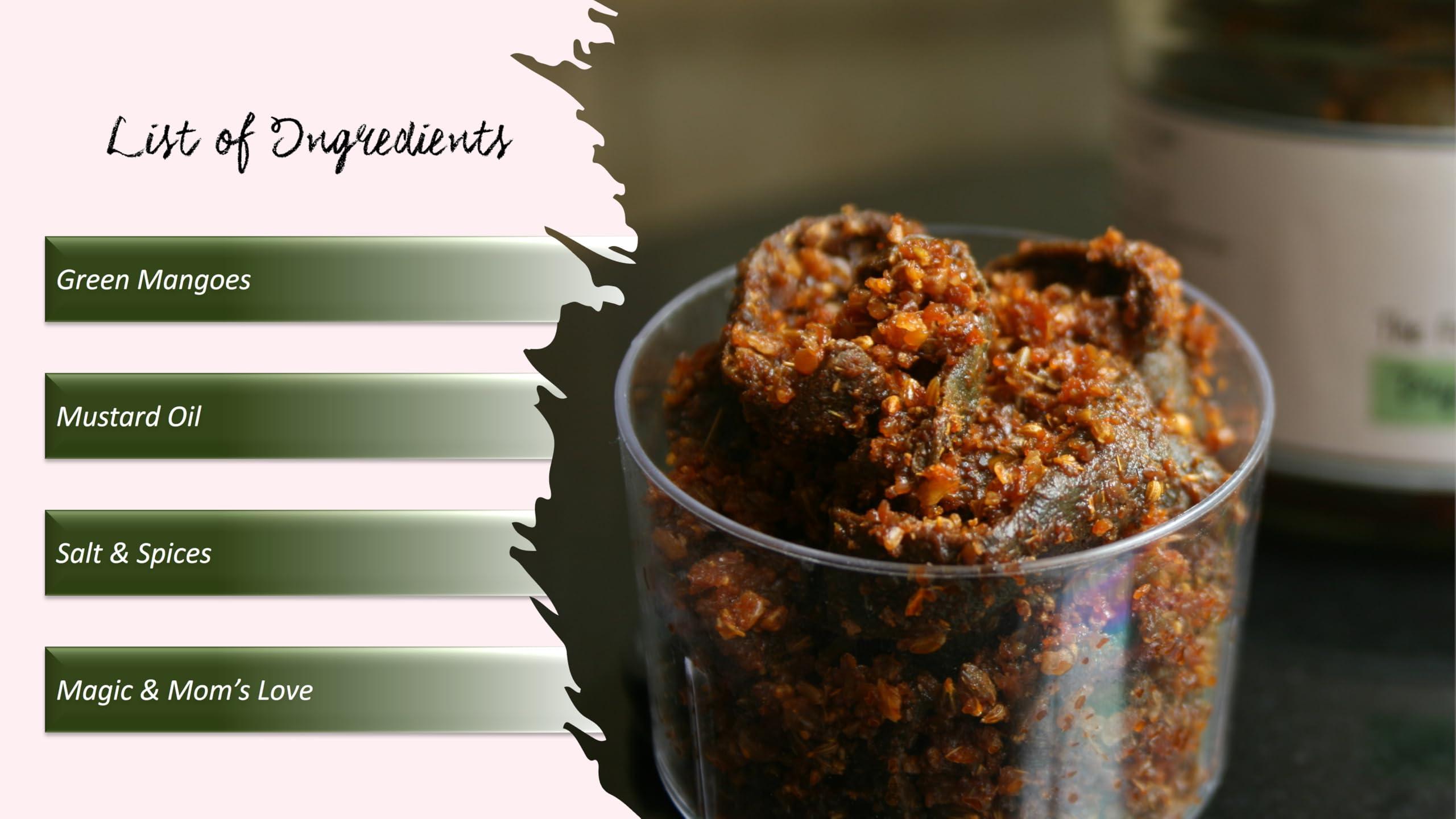 The Food Art Factory The Food Art Factory Dry Mango Pickle Handcrafted with Zero Preservatives, No Artificial Colors & Flavors, Gluten-Free -200 GMS, Homemade by Mother-Daughter Duo in small Batches using premium ingredients