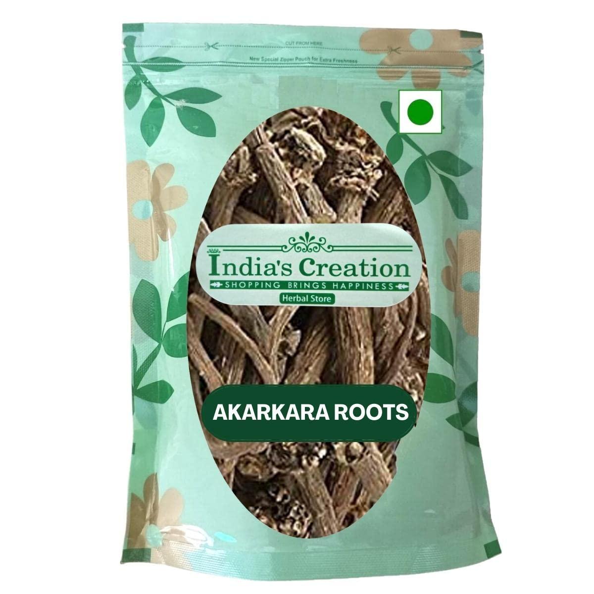 India\'s Creation Akarkara Roots-Anacyclus pyrethrum-Raw Herbs-Pellitory Roots-Aaqir Qarha-Jadi Booti-Single Herbs (250 Gram)