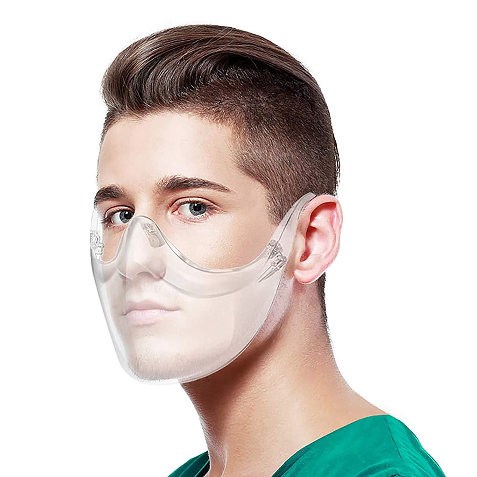 myaddiction MYADDICTION 3PCS Adult Durable Mask Face Shield Combine Plastic Reusable Clear Face Mask Clothing, Shoes & Accessories | Costumes, Reenactment, Theater | Accessories | Masks & Eye Masks