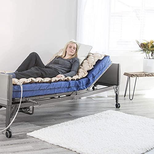 savsons savsons Air Mattress Anti Decubitus Air Pump and Bubble Mattress (Brown) Extra Back Support Quick Air Pump to Adjust Pressure | Airbed for Bedridden Patients, Men & Women-