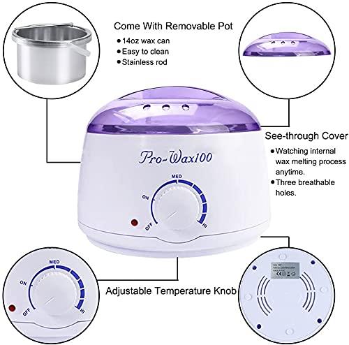G-KARUNA G-KARUNA Portable Electric Wax Warmer for Hair Removal - Wax Machine for Hair Removal Wax Pot with Nonstick Coating for Eyebrow, leg, Body Waxing Kit for Women and Men | Multi Color