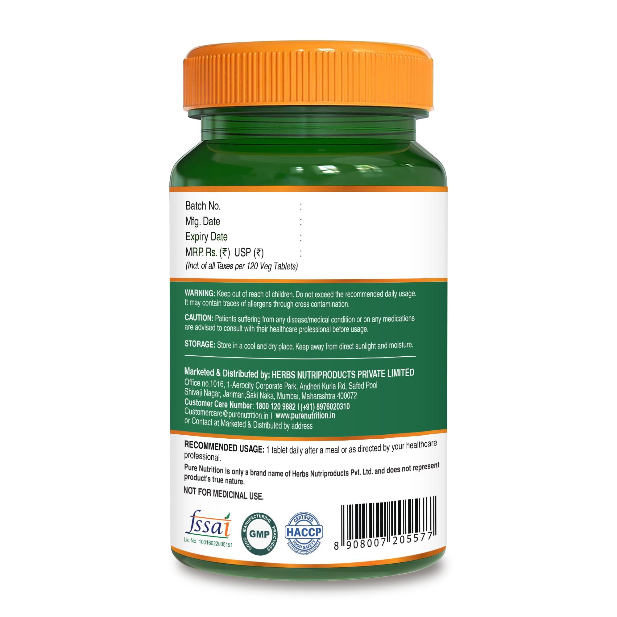 PURE NUTRITION NATURAL TREASURES Pure Nutrition Zinc ZMA Supplements for Men and Women | Zinc Magnesium Tablets for Muscle Recovery, Bone Support, Stress Relief and to Enhance Sleep Quality (120 Tablets)