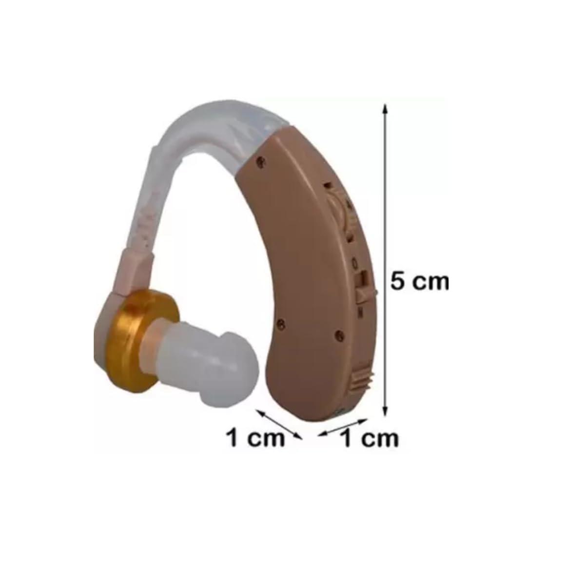 Aika AA Super Axon Hearing Aid with 3 Month Warranty and Free Special Power Kit Worth 499/- BTE Model Hearing Amplifier all Age Hearing Loss Ear (1 Pcs, Model-F-139m, Beige Color, For Single Ear)