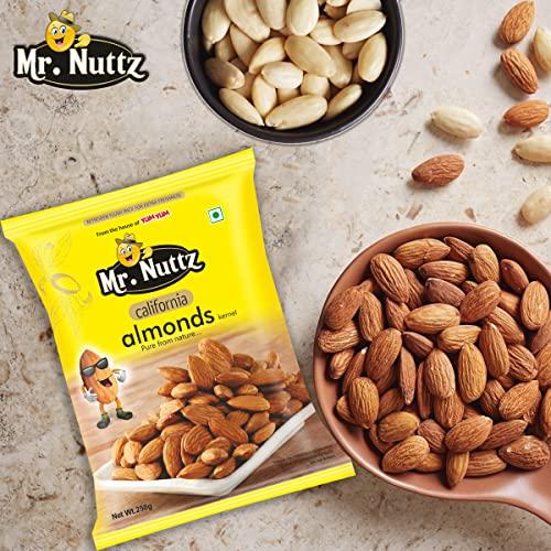 Mr.NUTTZ Mr.Nuttz Premium Dry Fruits Combo Pack of 3 |California Almonds 250g, Roasted Salted Pistachios Nut 250g, Dried Raisins Kishmish | Total 750 g | Healthy Dry Fruit Snacks | Badam, Pista, Raisins Dry Co