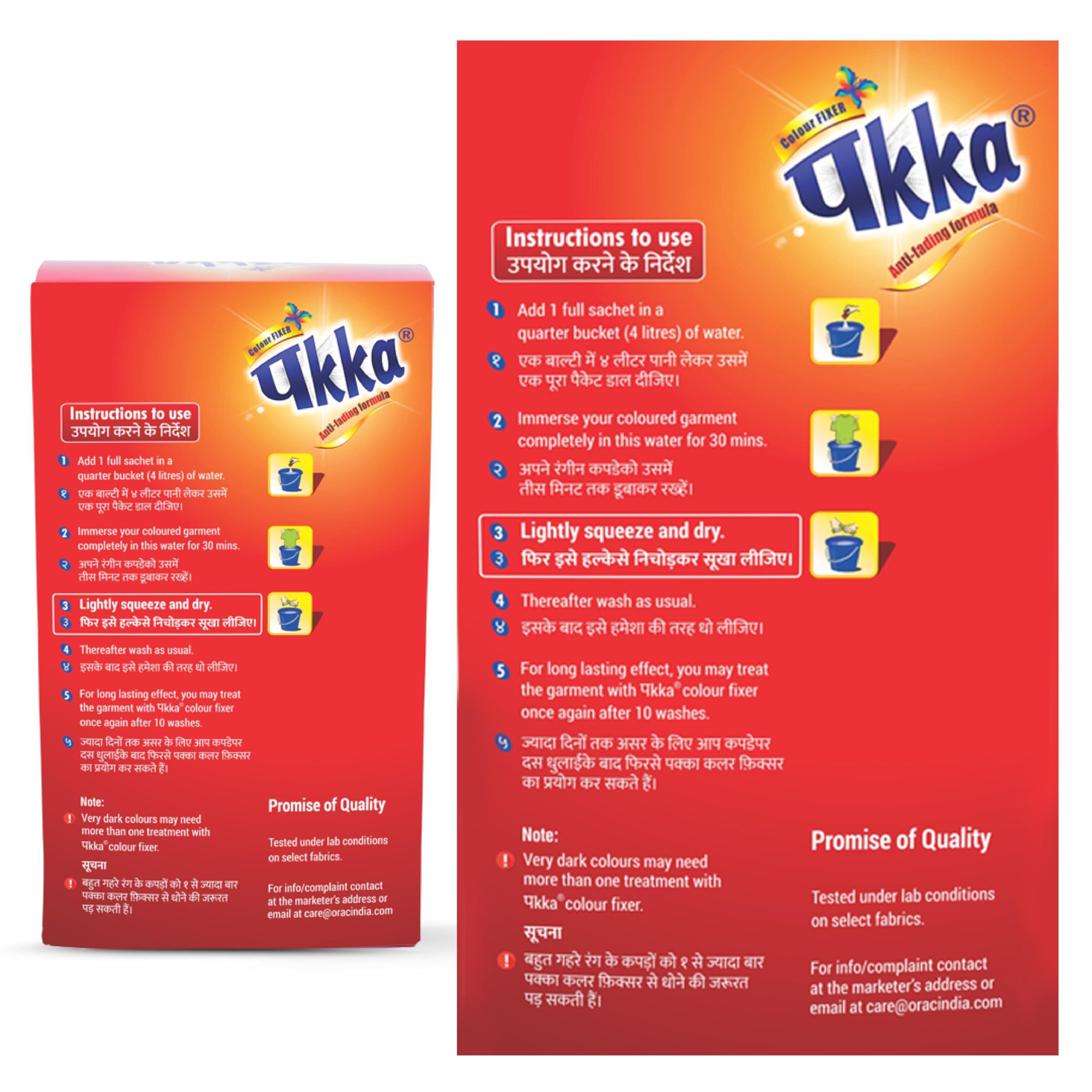 PAKKA PAKKA Cloth Color Fixer-Stops Colour Bleeding,Guard,Anti-Fade Formula Works On All Types Of Fabric With Solid Pattern To Prevent Fading&Cross Staining Of Other Clothes,Reduce Fading,Non-Formaldehyde