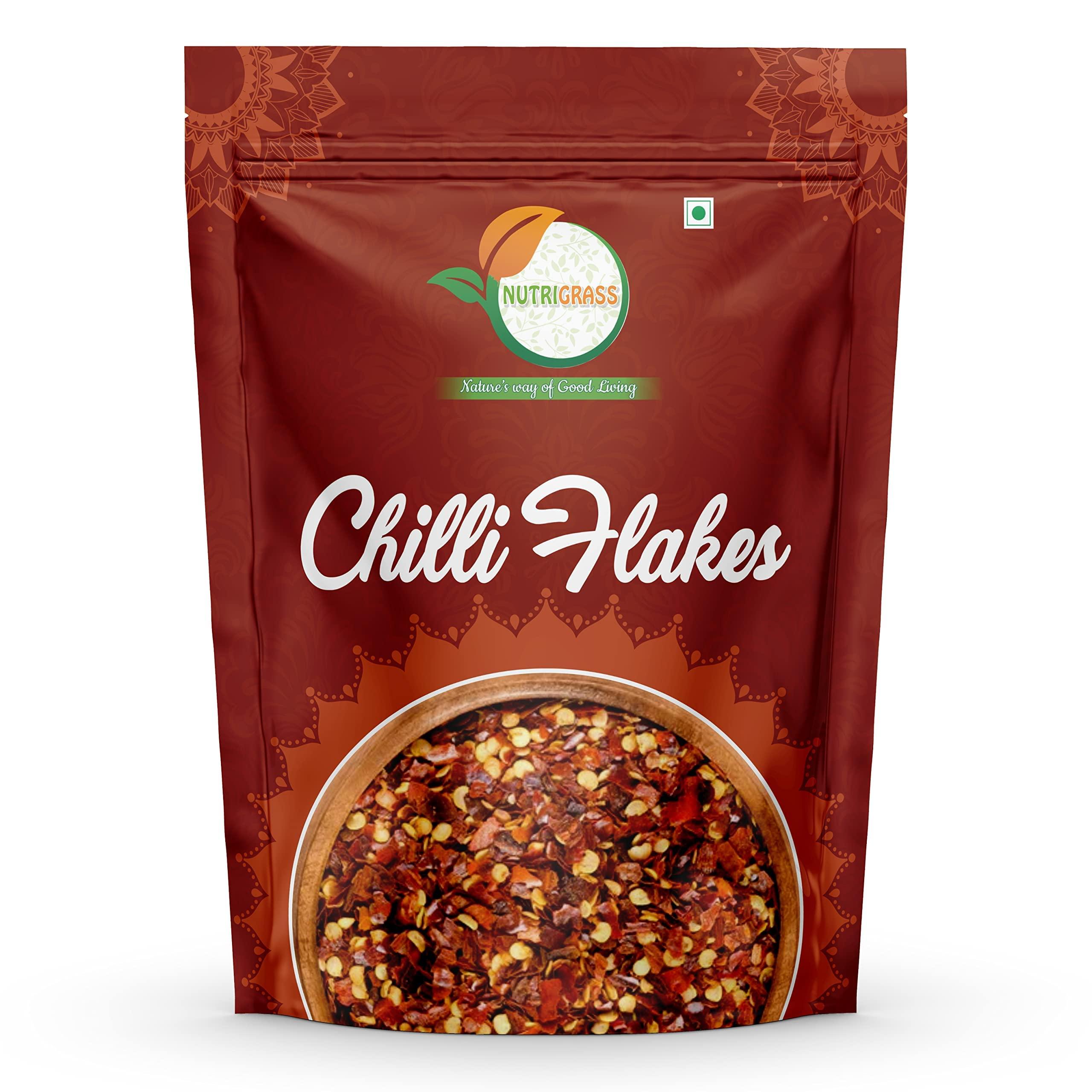 NUTRIGRASS NUTRIGRASS Dried Chilli Flakes | Peppery | 100% Natural | No Additives | Easy to add a Kick to stews, sauces, etc. | Top-on Pizza, Pasta, stir-Fries, etc | 5kg