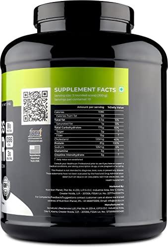 Nutrition Planet Nutrition Planet Xtreme Mass Gainer (With real Cashew, Pistachio & Saffron) for Post Workout Recovery (Kesar Kaju Pista - 3Kg, 10 Servings)