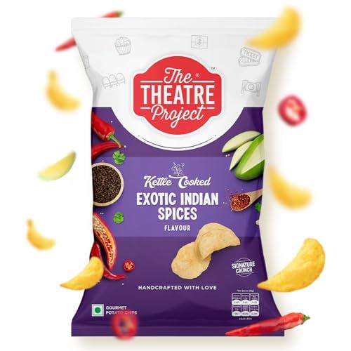 THE THEATRE PROJECT The Theatre Project Kettle Cooked Chips, Exotic Indian Spices Chips, Potato Chips, Combo Pack of 5 Pouch, 210g| Gourmet Handcrafted Chips for an Elevated Snacking Experience