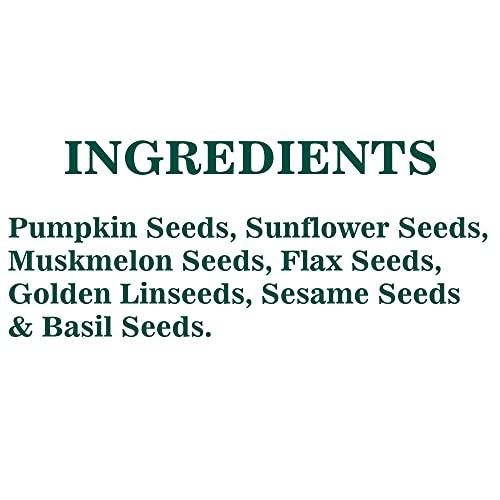 JEWEL FARMER JEWEL FARMER Raw Super 7 Seedmix with Pumpkin Seeds, Sunflower Seeds, Muskmelon Seeds, Flax Seeds, Golden Linseeds, Sesame Seeds, Basil Seeds (250g)