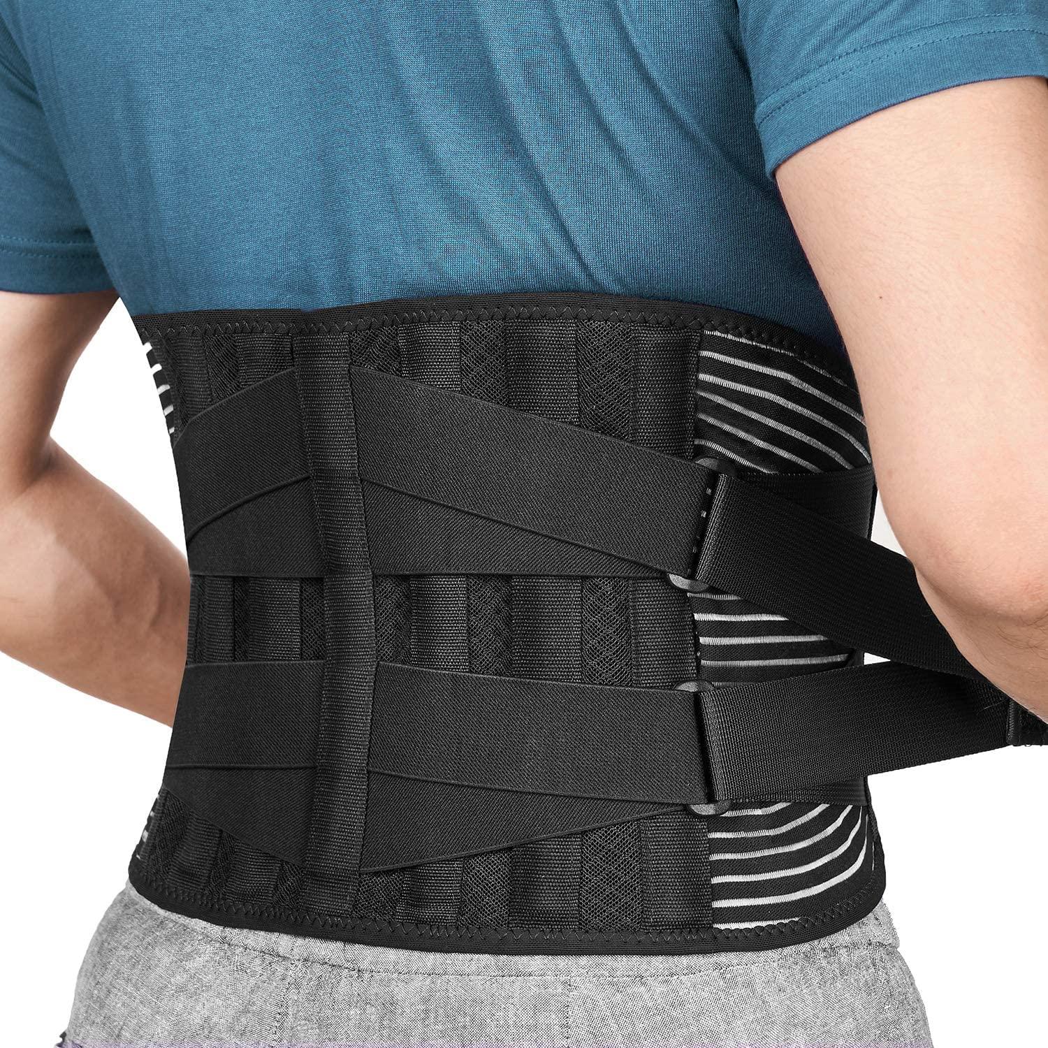 kossto kossto Lumber Sacral Belt for Lower Back Pain Relief LS belt with four Aluminium plates & Adjustable Back support for Men & Women Special Universal (Compatible Waist Size -XXL, XXXL)