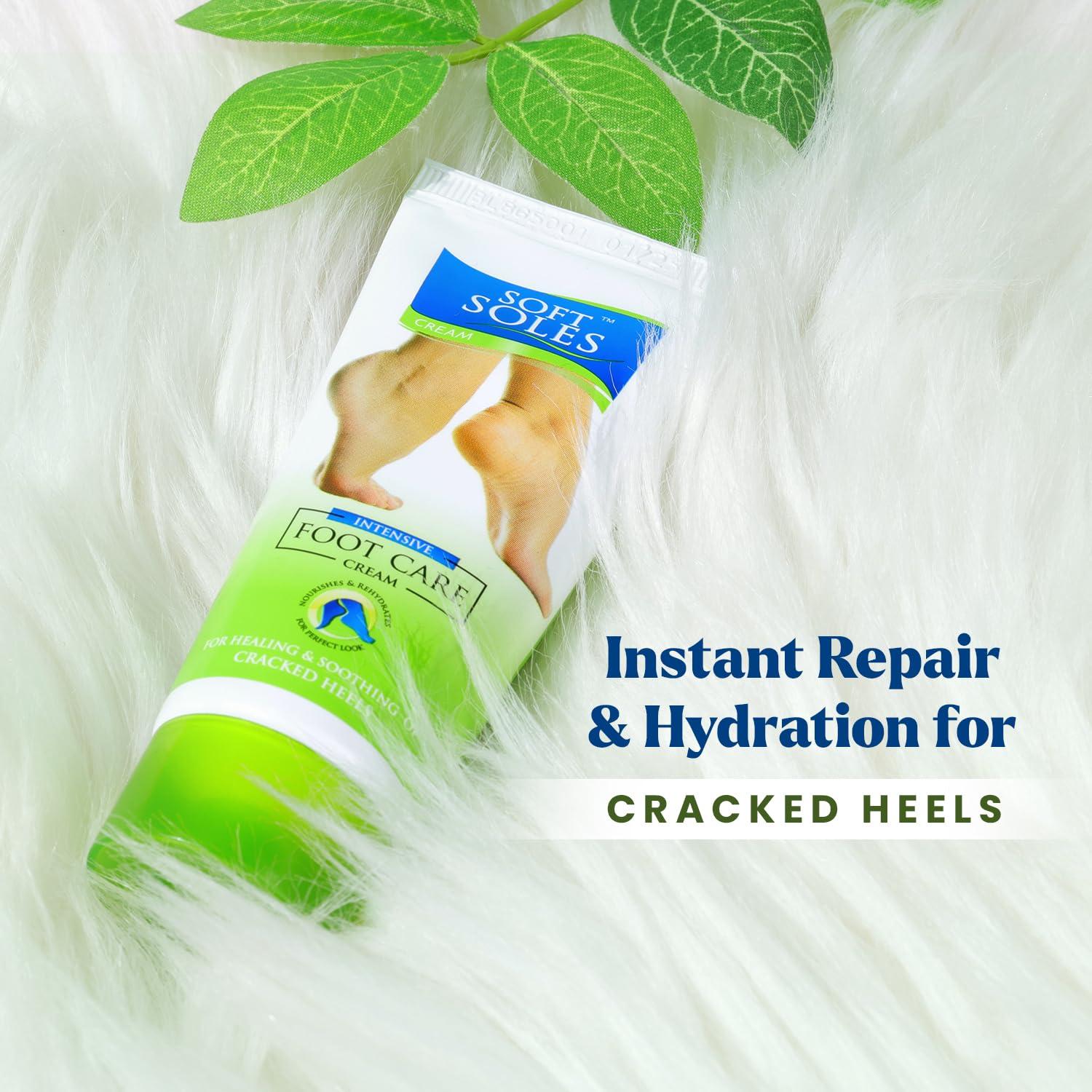 SOFTSOLES Soft Soles | Foot Cream | Crack Heal Repair Cream | Nourishes & Rehydrates | Softens Hard Skin | Heal Care Cream Pack of 4 (30g each)